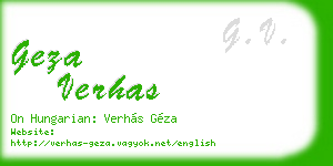 geza verhas business card