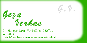 geza verhas business card